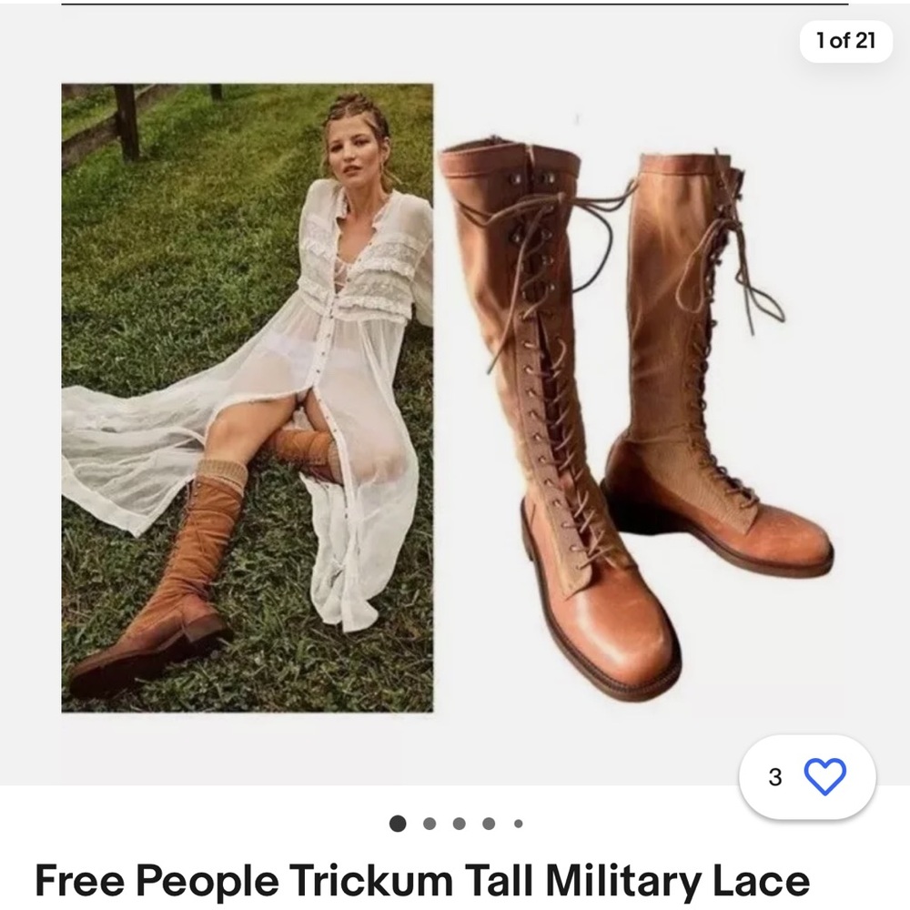 Free people Trickum tall boots color whiskey size 36